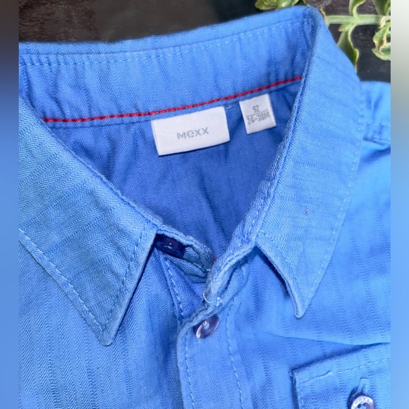 Mexx | blue button down long sleeve shirt | size 24-30m - Picture 3 of 5